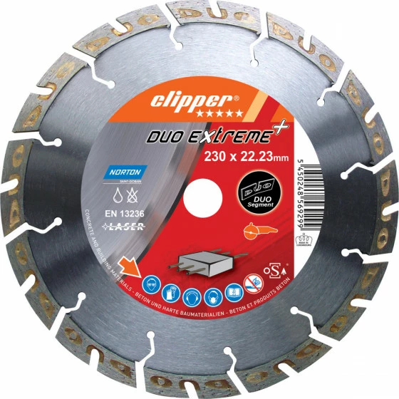 DISQUE DIAMANT NORTON DUO EXTREME+ Ø 230MM ALÉSAGE 22.23 MM- 70184647720NORTON CLIPPER 2 DISQUE DIAMANT NORTON DUO EXTREME+ Ø 230MM ALÉSAGE 22.23 MM- 70184647720NORTON CLIPPER – Image 2