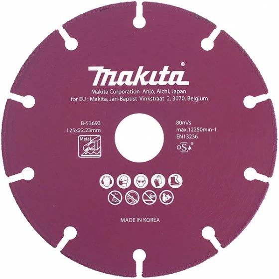 DISQUES À CONCRÉTION DIAMANT POUR MÉTAL MAKITA - B53718HUSQVARNA 1 DISQUES À CONCRÉTION DIAMANT POUR MÉTAL MAKITA - B53718HUSQVARNA