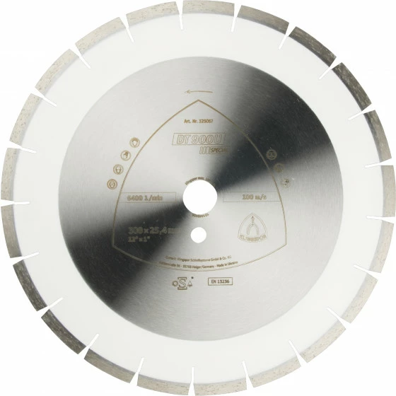 Disques à Tronçonner Diamantés DT SPECIAL DT900U S 450X3,6X25,4 26W 10 KLINGSPOR - 325133 1 Disques à Tronçonner Diamantés DT SPECIAL DT900U S 450X3,6X25,4 26W 10 KLINGSPOR - 325133