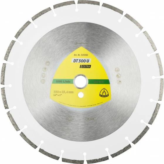 Disques à Tronçonner Diamantés DT EXTRA DT300U S 350X2,8X30 20S 7 KLINGSPOR - 325352 1 Disques à Tronçonner Diamantés DT EXTRA DT300U S 350X2,8X30 20S 7 KLINGSPOR - 325352