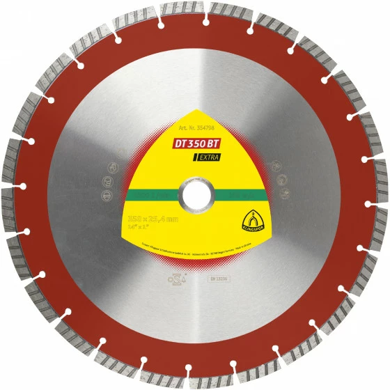 Disques à Tronçonner Diamantés DT EXTRA DT350BT S 400X3,6X25,4 28ST 10 KLINGSPOR - 354799 1 Disques à Tronçonner Diamantés DT EXTRA DT350BT S 400X3,6X25,4 28ST 10 KLINGSPOR - 354799