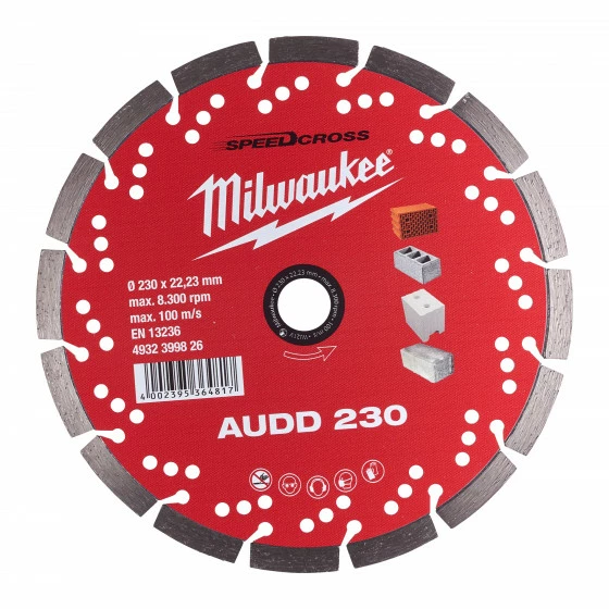 DISQUE DIAMANT AUDD 230MM (X1) MILWAUKEE ACCESSOIRES - 4932399826 1 DISQUE DIAMANT AUDD 230MM (X1) MILWAUKEE ACCESSOIRES - 4932399826