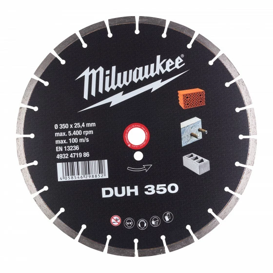 Disque Diamant Contractor Hudd 350 Mm (x1) MILWAUKEE - 4932471986 1 Disque Diamant Contractor Hudd 350 Mm (x1) MILWAUKEE - 4932471986
