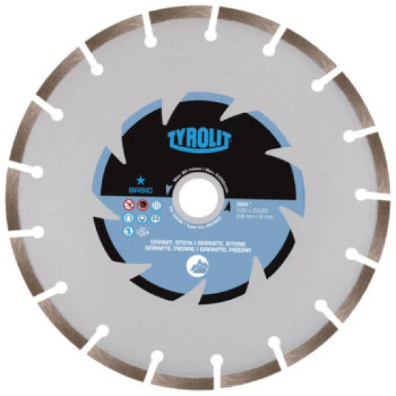Disque Diamant Granit Pour Tronçonnage à Sec - Sciageportatif Diam. 300x2,6x20 BASIC TYROLIT - 467391 1 Disque Diamant Granit Pour Tronçonnage à Sec - Sciageportatif Diam. 300x2,6x20 BASIC TYROLIT - 467391