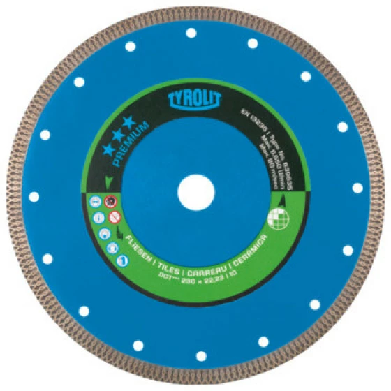 Disque Diamant Grés Cérame - Sciage électro-portatif 115x1,2x22,23 PREMIUM TYROLIT - 639559 1 Disque Diamant Grés Cérame - Sciage électro-portatif 115x1,2x22,23 PREMIUM TYROLIT - 639559