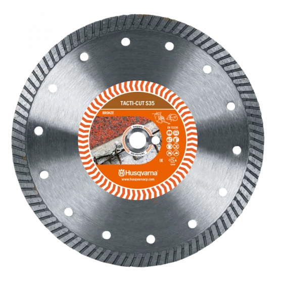 DISQUE DIAMANT HUSQVARNA TACTI CUT S35 POUR DECOUPEUSES Ø 300 MM COUPE PIERRE NATURELLE ET BETON DURCI ALÉSAGE 25.4- 579815710 1 DISQUE DIAMANT HUSQVARNA TACTI CUT S35 POUR DECOUPEUSES Ø 300 MM COUPE PIERRE NATURELLE ET BETON DURCI ALÉSAGE 25.4- 579815710