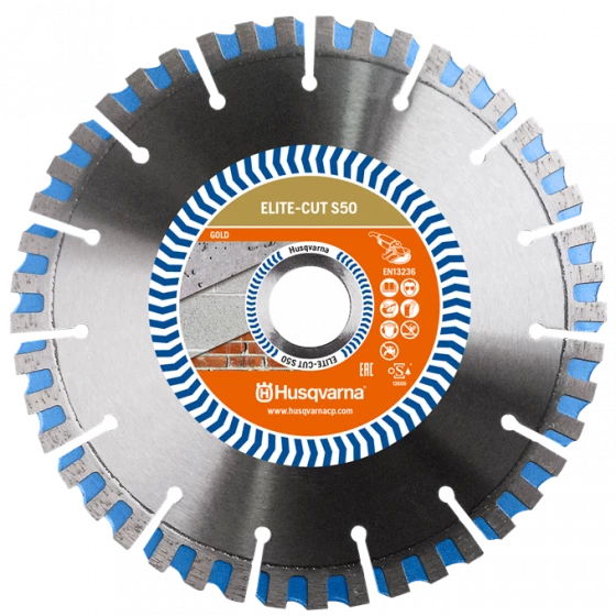 DISQUE DIAMANT HUSQVARNA ELITE CUT S50 POUR MEULEUSE D'ANGLE Ø 230 MM COUPE BRIQUE ET BETON ALÉSAGE 22.2- 579804780 1 DISQUE DIAMANT HUSQVARNA ELITE CUT S50 POUR MEULEUSE D'ANGLE Ø 230 MM COUPE BRIQUE ET BETON ALÉSAGE 22.2- 579804780