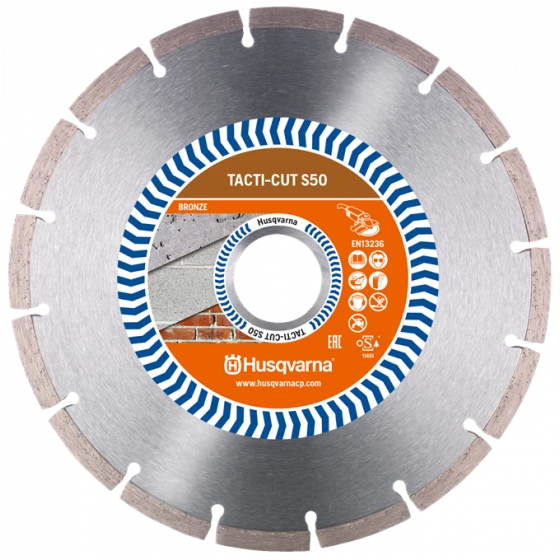 DISQUE DIAMANT HUSQVARNA TACTI-CUT S50 POUR MEULEUSE D'ANGLE Ø 180 MM POUR BETON 22.2- 579819260 1 DISQUE DIAMANT HUSQVARNA TACTI-CUT S50 POUR MEULEUSE D'ANGLE Ø 180 MM POUR BETON 22.2- 579819260