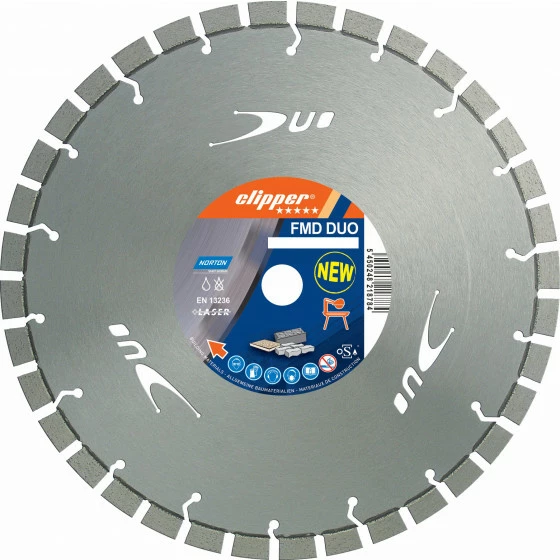 DISQUE DIAMANT NORTON FMD DUO Ø 450 MM ALÉSAGE 25.4 MM - 70184611439NORTON CLIPPER 1 DISQUE DIAMANT NORTON FMD DUO Ø 450 MM ALÉSAGE 25.4 MM - 70184611439NORTON CLIPPER