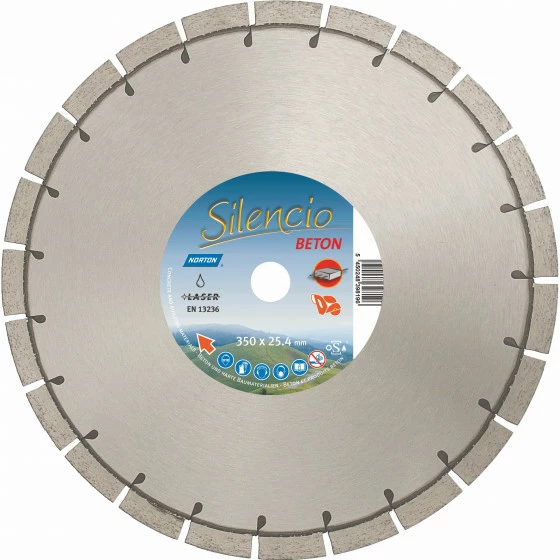 DISQUE DIAMANT NORTON SILENCIO Ø 350MM ALÉSAGE 25.4 MM- 70184628997NORTON CLIPPER 1 DISQUE DIAMANT NORTON SILENCIO Ø 350MM ALÉSAGE 25.4 MM- 70184628997NORTON CLIPPER